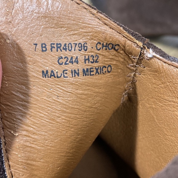 Frye June Suede Western Shootie Chocolate Brown Ankle Boots size 7 - Picture 15 of 15